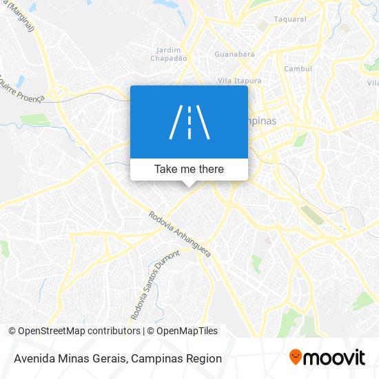 Mapa Avenida Minas Gerais