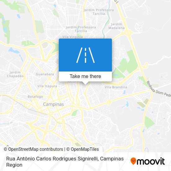 Rua Antônio Carlos Rodrigues Signirelli map
