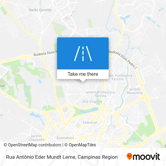 Rua Antônio Eder Mundt Leme map