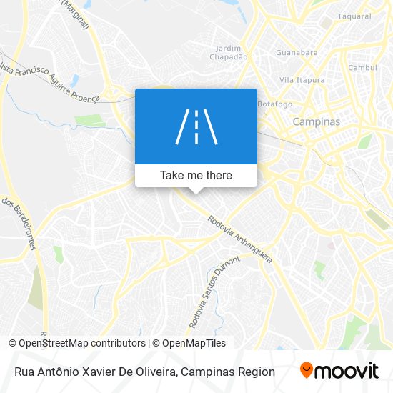 Rua Antônio Xavier De Oliveira map