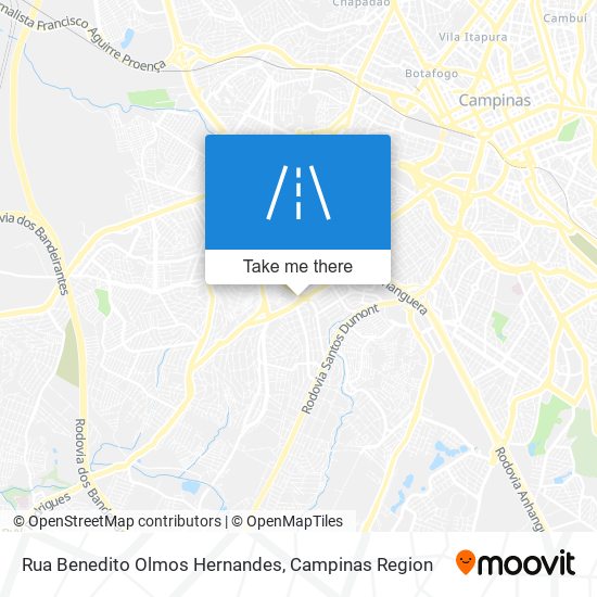 Mapa Rua Benedito Olmos Hernandes