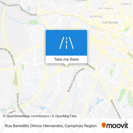 Rua Benedito Olmos Hernandes map