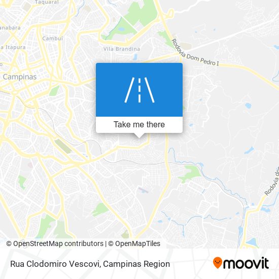 Mapa Rua Clodomiro Vescovi