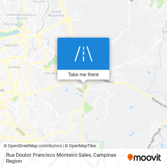 Rua Doutor Francisco Monteiro Sales map