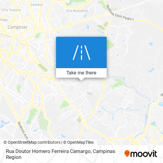 Mapa Rua Doutor Homero Ferreira Camargo