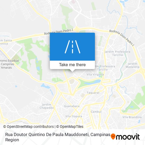 Rua Doutor Quintino De Paula Mauddoneti map