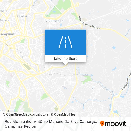 Mapa Rua Monsenhor Antônio Mariano Da Silva Camargo