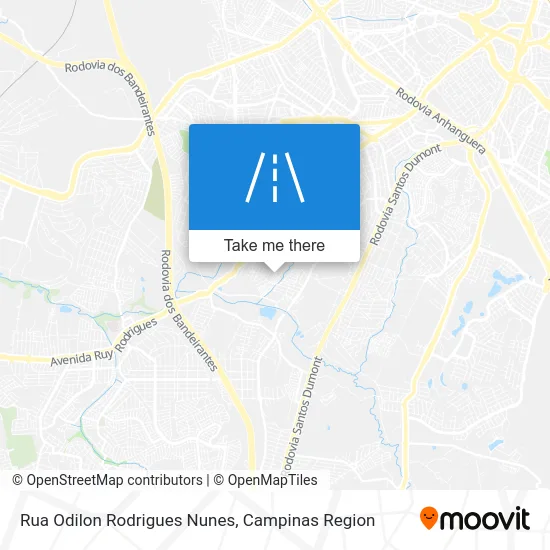 Rua Odilon Rodrigues Nunes map