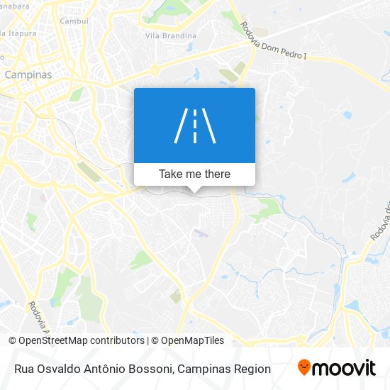 Mapa Rua Osvaldo Antônio Bossoni