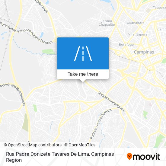 Mapa Rua Padre Donizete Tavares De Lima