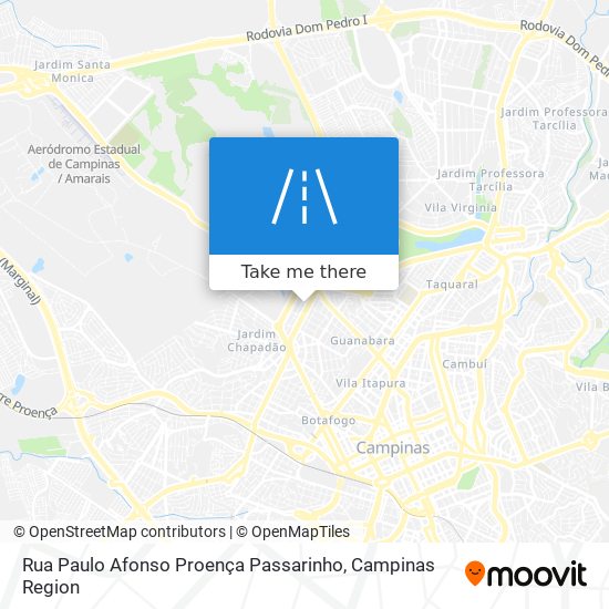 Mapa Rua Paulo Afonso Proença Passarinho