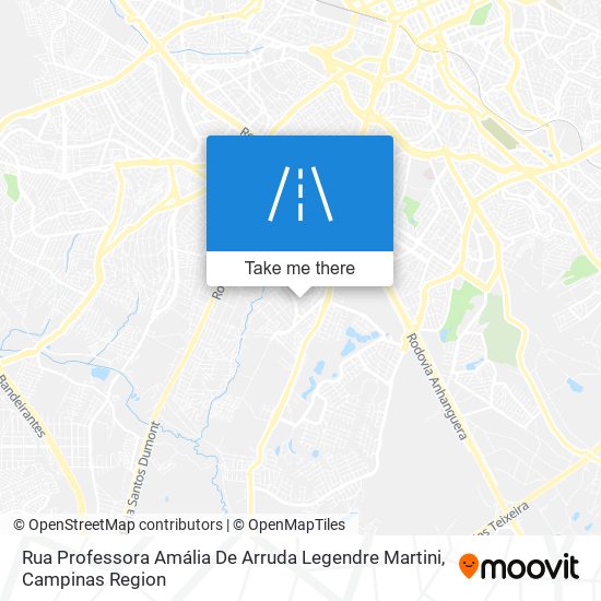 Mapa Rua Professora Amália De Arruda Legendre Martini