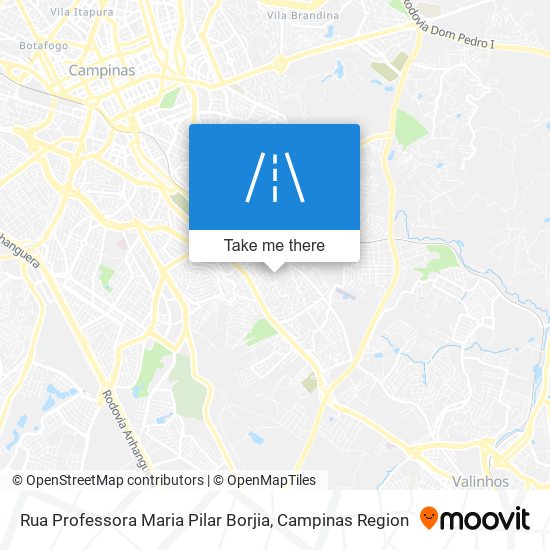 Mapa Rua Professora Maria Pilar Borjia