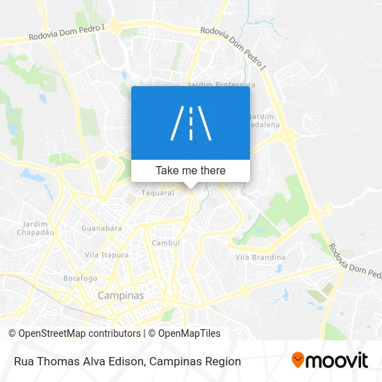 Rua Thomas Alva Edison map