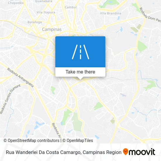Rua Wanderlei Da Costa Camargo map