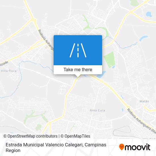 Estrada Municipal Valencio Calegari map