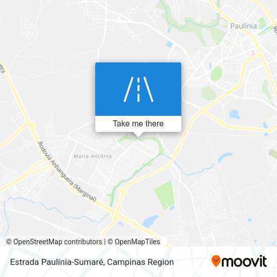 Estrada Paulínia-Sumaré map