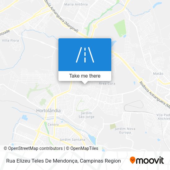 Rua Elizeu Teles De Mendonça map