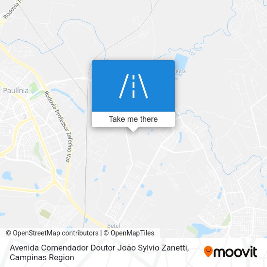 Avenida Comendador Doutor João Sylvio Zanetti map