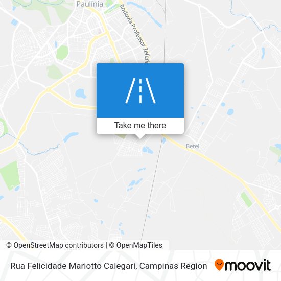 Rua Felicidade Mariotto Calegari map