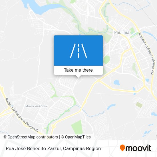 Rua José Benedito Zarzur map