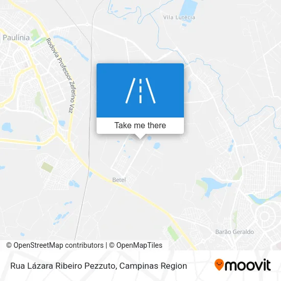 Rua Lázara Ribeiro Pezzuto map
