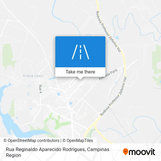 Rua Reginaldo Aparecido Rodrigues map