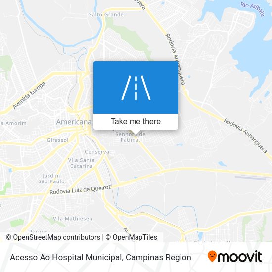 Acesso Ao Hospital Municipal map