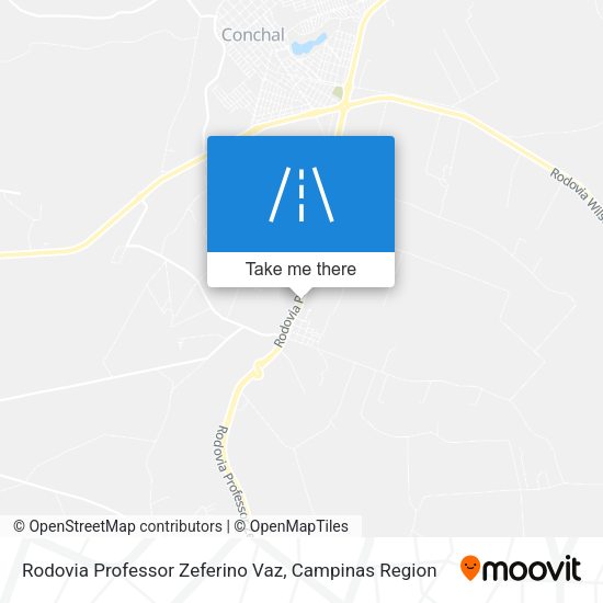 Rodovia Professor Zeferino Vaz map
