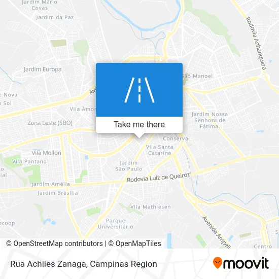 Rua Achiles Zanaga map