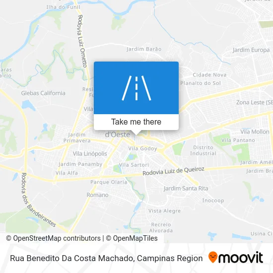 Rua Benedito Da Costa Machado map