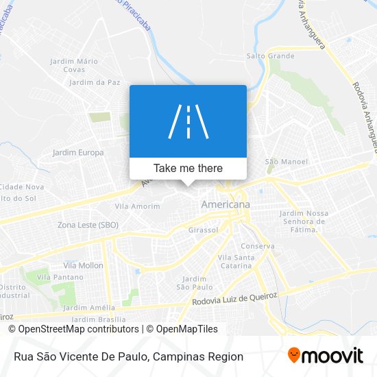 Rua São Vicente De Paulo map