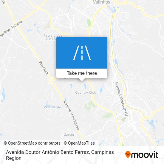 Avenida Doutor Antônio Bento Ferraz map