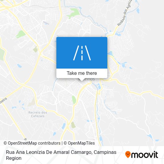 Rua Ana Leonízia De Amaral Camargo map
