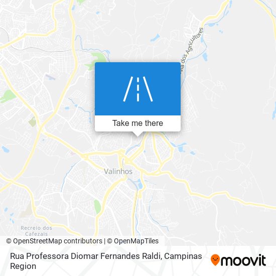 Rua Professora Diomar Fernandes Raldi map