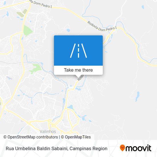 Rua Umbelina Baldin Sabaini map