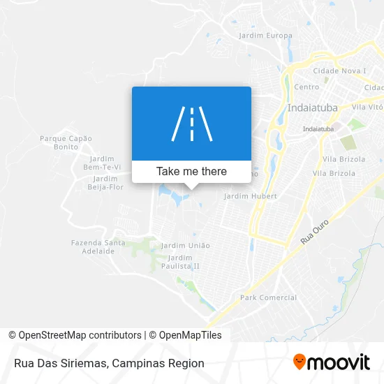 Rua Das Siriemas map