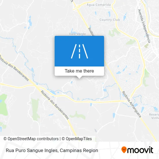 Rua Puro Sangue Ingles map