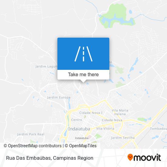Rua Das Embaúbas map