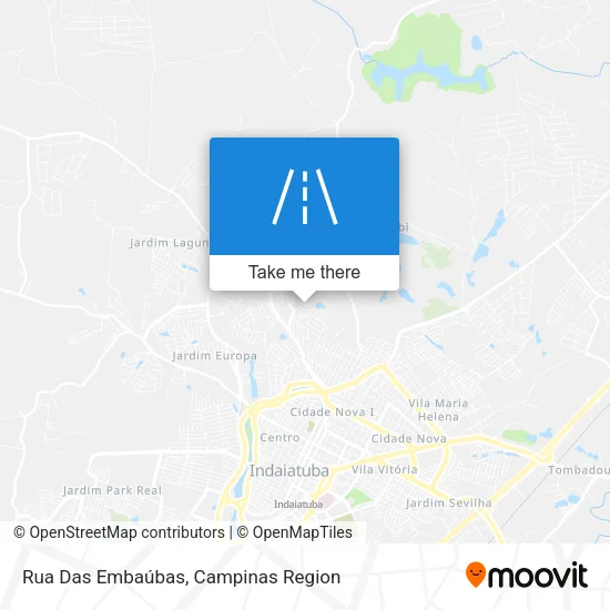 Rua Das Embaúbas map