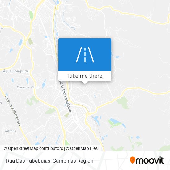 Rua Das Tabebuias map