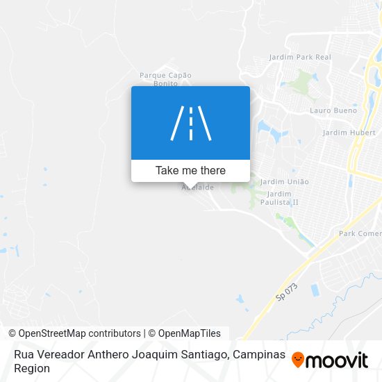 Rua Vereador Anthero Joaquim Santiago map