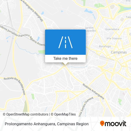 Prolongamento Anhanguera map