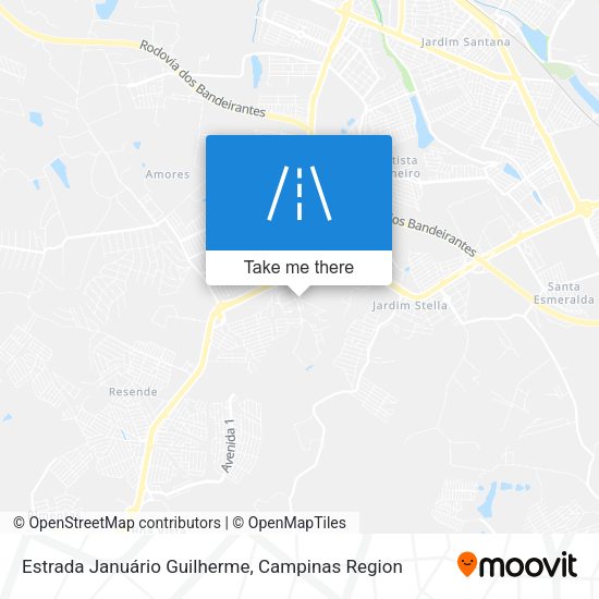 Estrada Januário Guilherme map