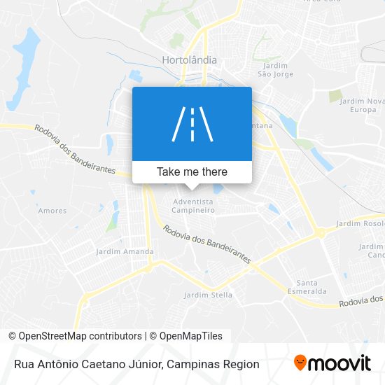 Rua Antônio Caetano Júnior map