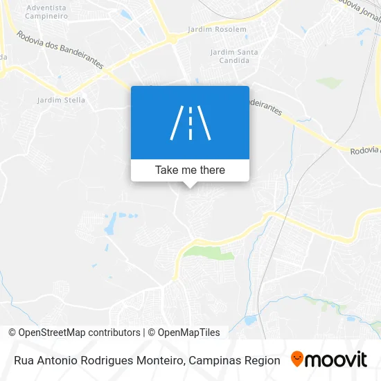 Rua Antonio Rodrigues Monteiro map