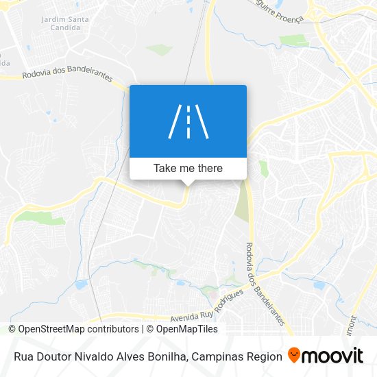 Rua Doutor Nivaldo Alves Bonilha map