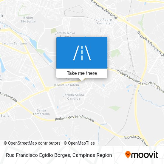Rua Francisco Egídio Borges map