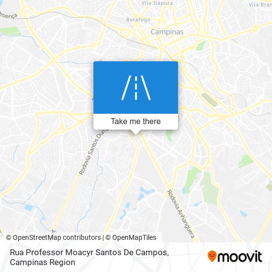 Mapa Rua Professor Moacyr Santos De Campos