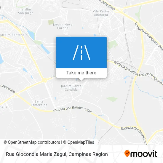 Rua Giocondia Maria Zagui map